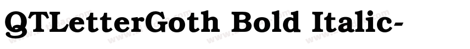 QTLetterGoth Bold Italic字体转换